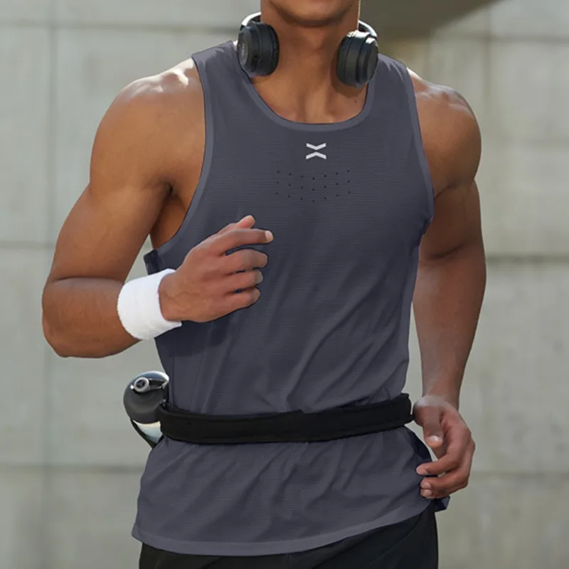 Sleeveless Undershirt - 남성용 마라톤 조끼 농구 민소매 셔츠,