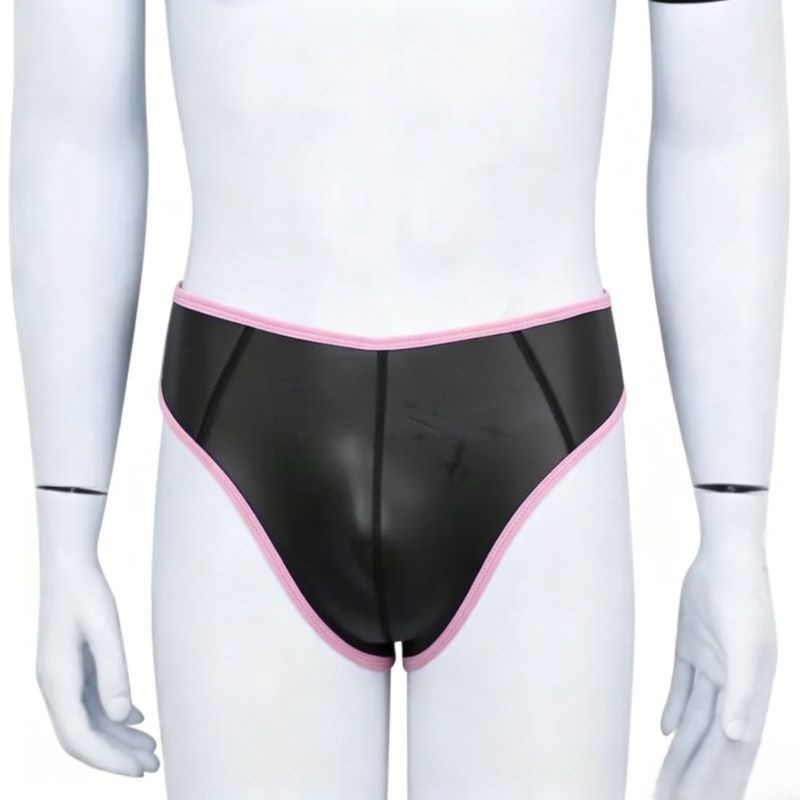 남성용 섹시한 PU 가죽 트라이앵글 브리프, 등 부분이 - Pouch Boxer Pouch 리뷰 및 가격